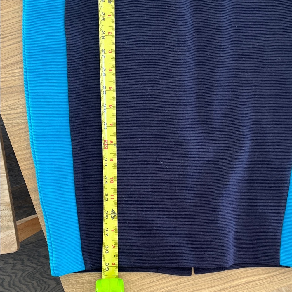 Boden Navy and Teal Long Sleeve Dress - Picture 7 of 8
